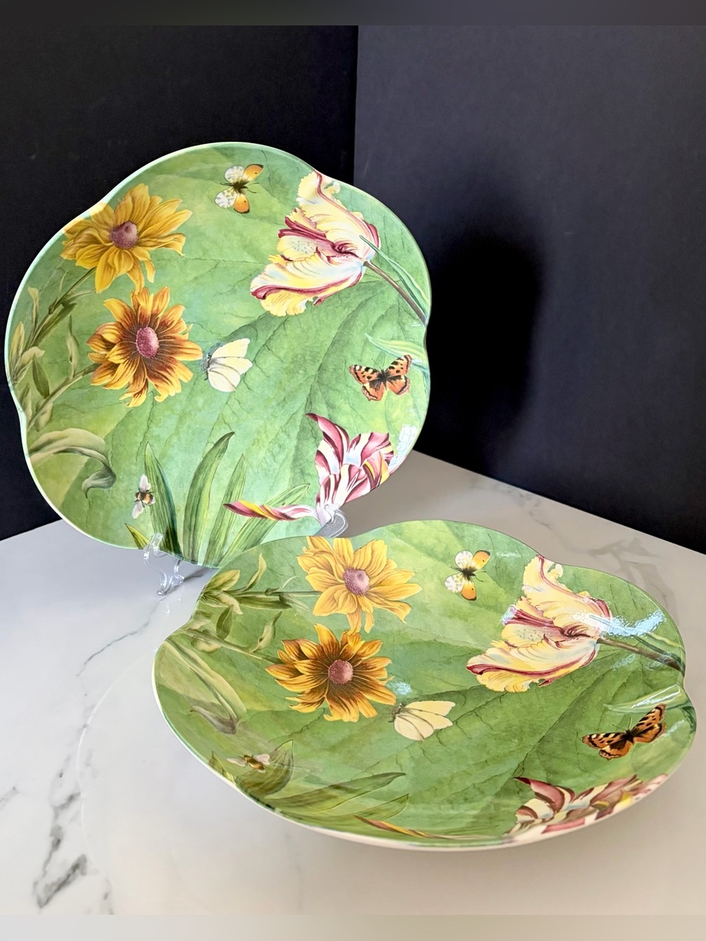 SET of 2 Floral Haven 11" Bowls by Spode